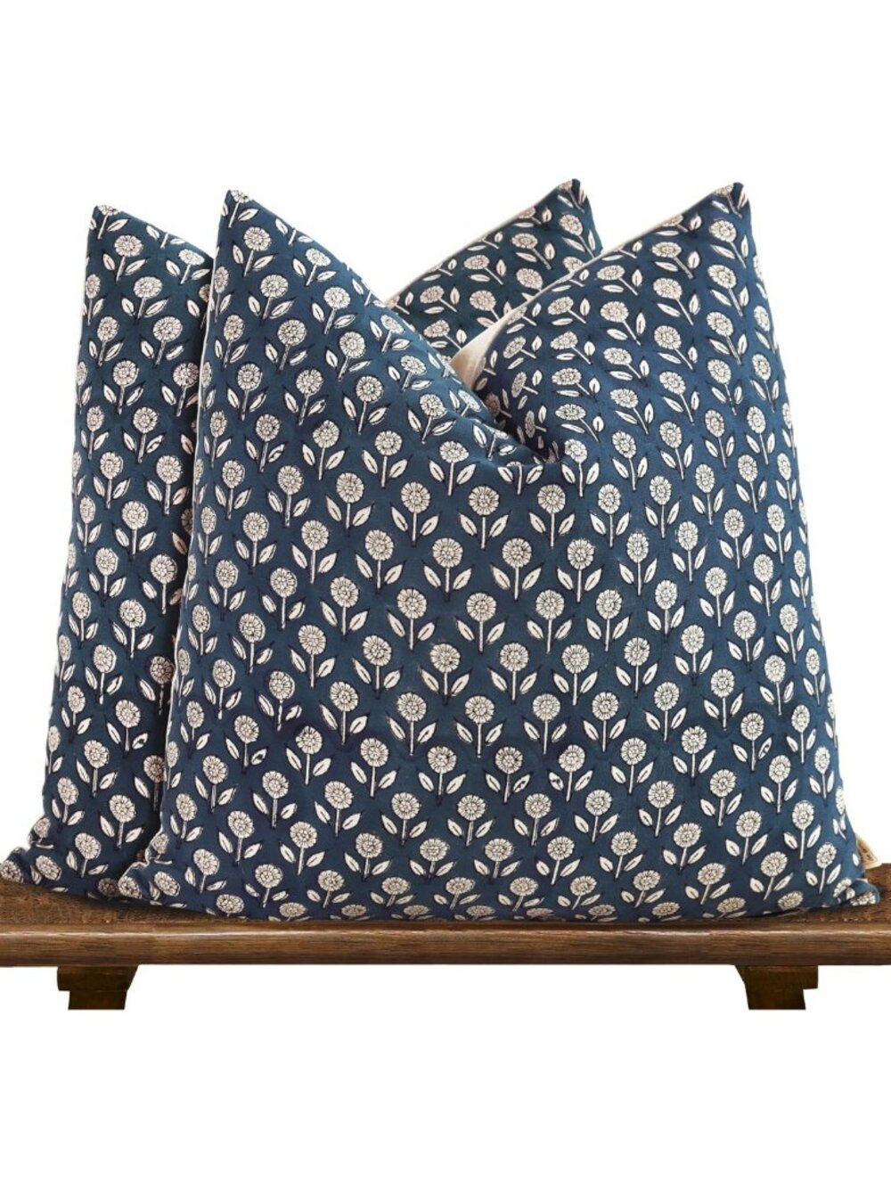 Artisan Hand Block Print Throw Pillow Covers - 100% Cotton, Boho Accent